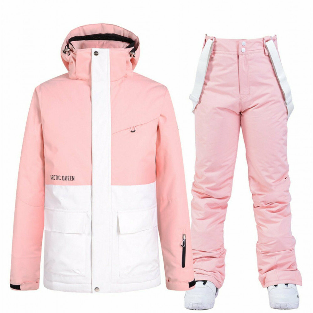 Костюм для горнолыжного спорта женский ARCTIC QUEEN FJ74 (розовый)  