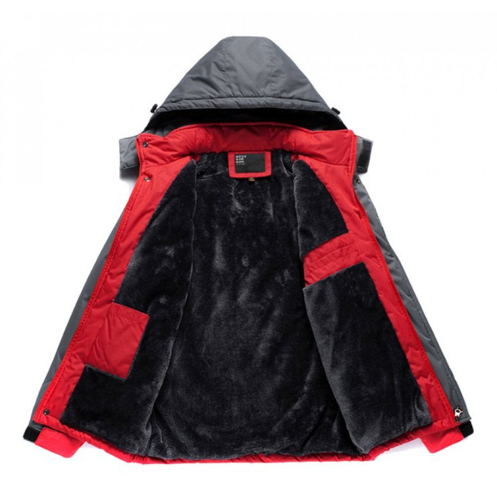 Горнолыжная куртка BEST RAW LS-D92 (красный-серый)