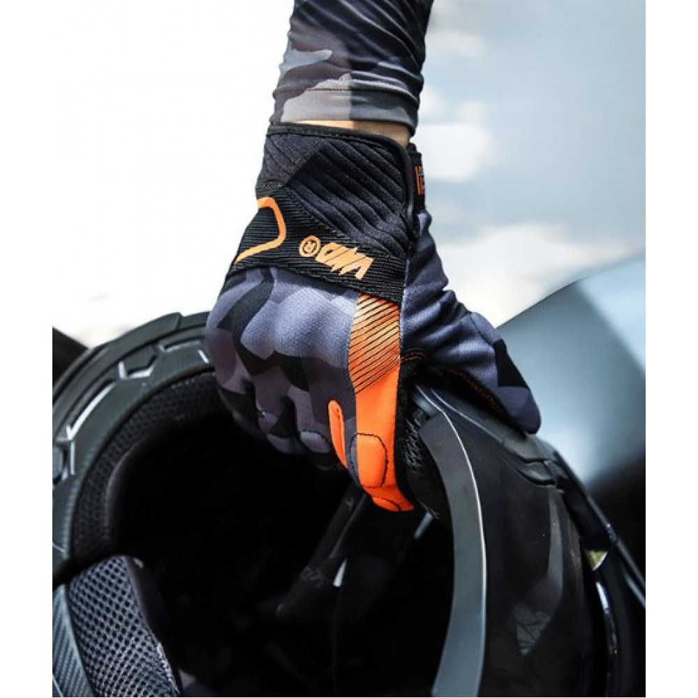 Перчатки VND C-01 (серый-оранжевый-камуфляжный)