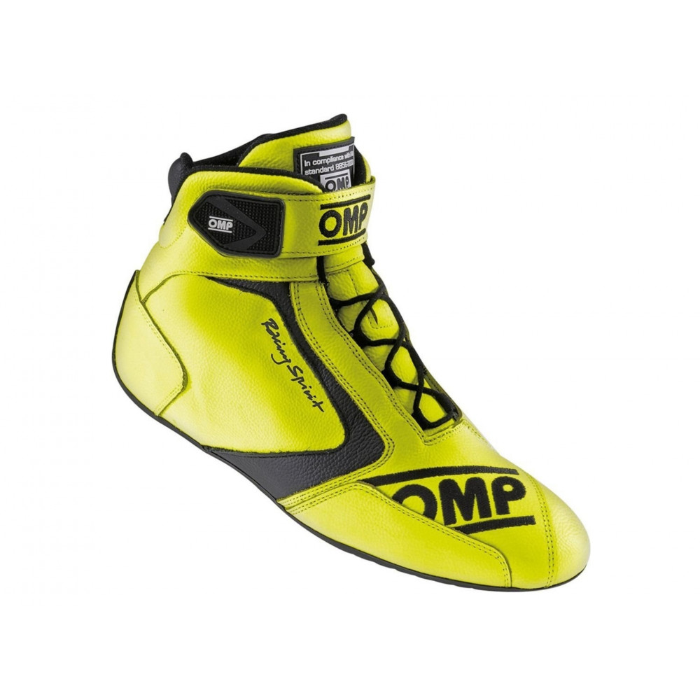Ботинки для картинга OMP RACING SPIRIT с омологацией FIA (желтый)