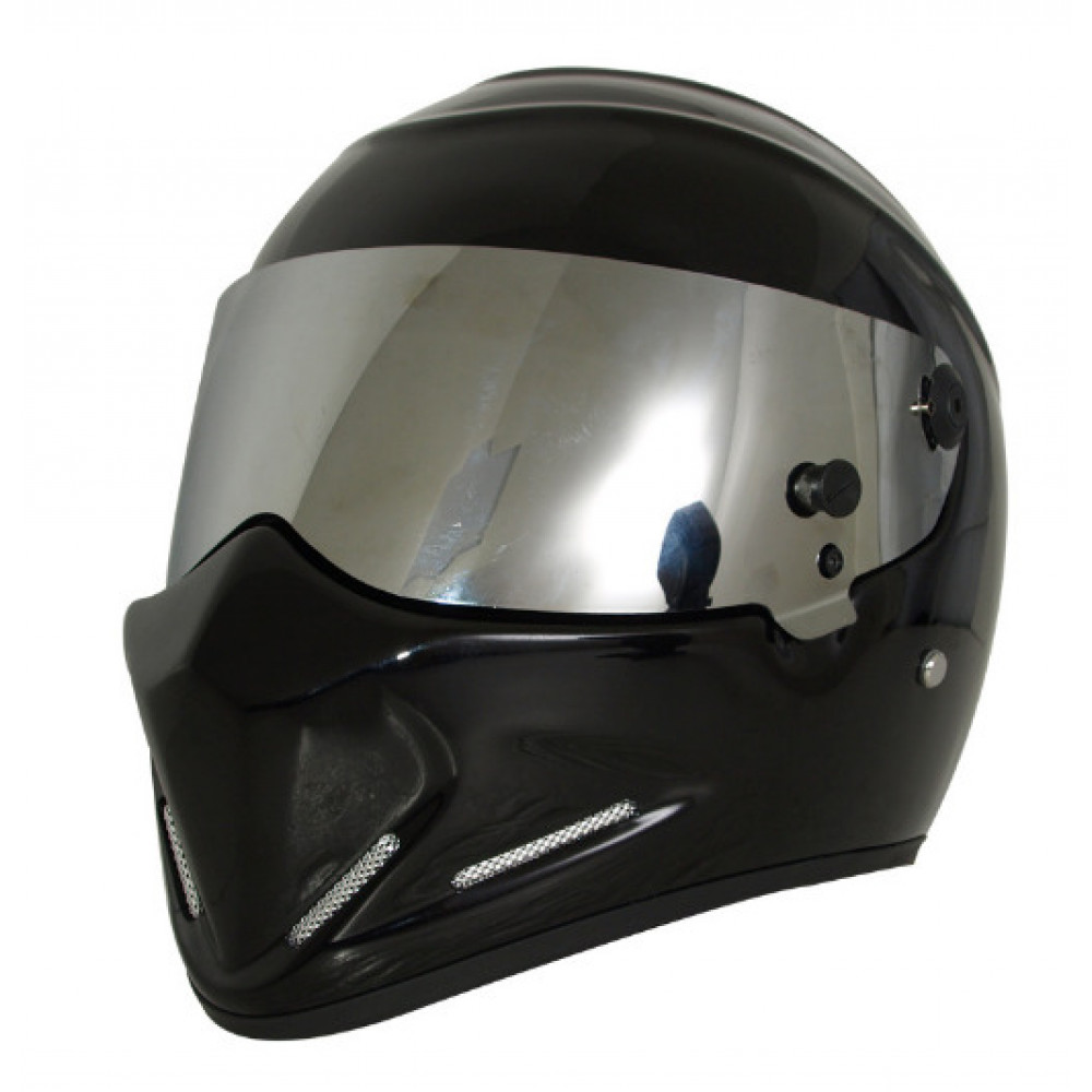 Шлем для картинга CRG ATV-4 серебряный визор (черный)