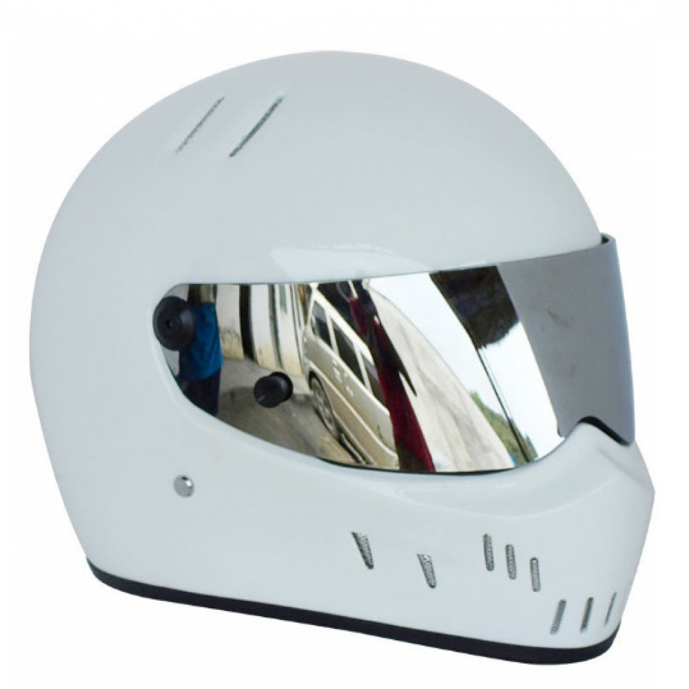 Шлем для картинга CRG ATV-2 серебряный визор (белый)