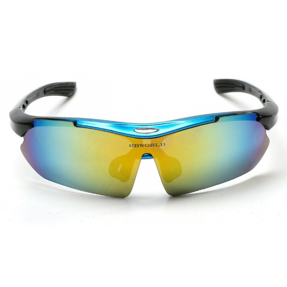 Спортивные очки RBWORLD 89 (голубой, радужная линза)