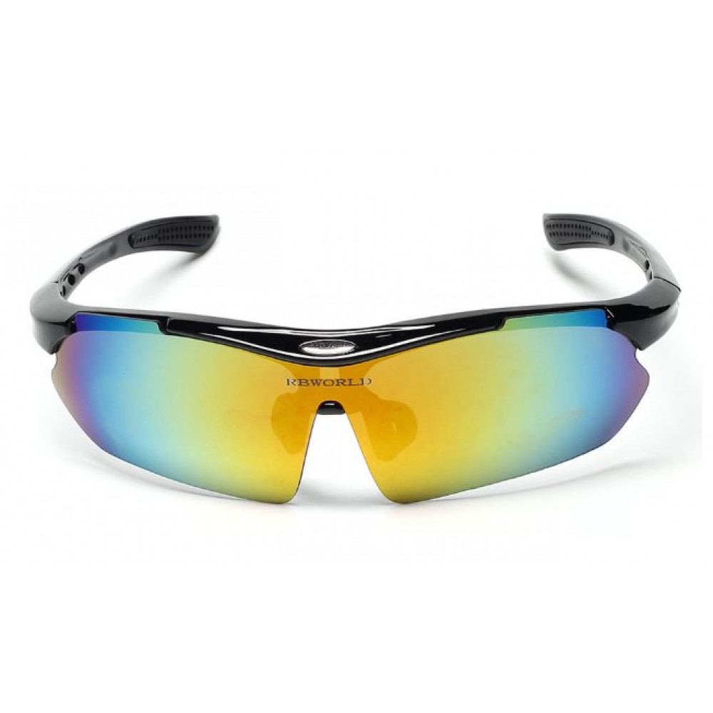 Спортивные очки RBWORLD 89 (черный, радужная линза)