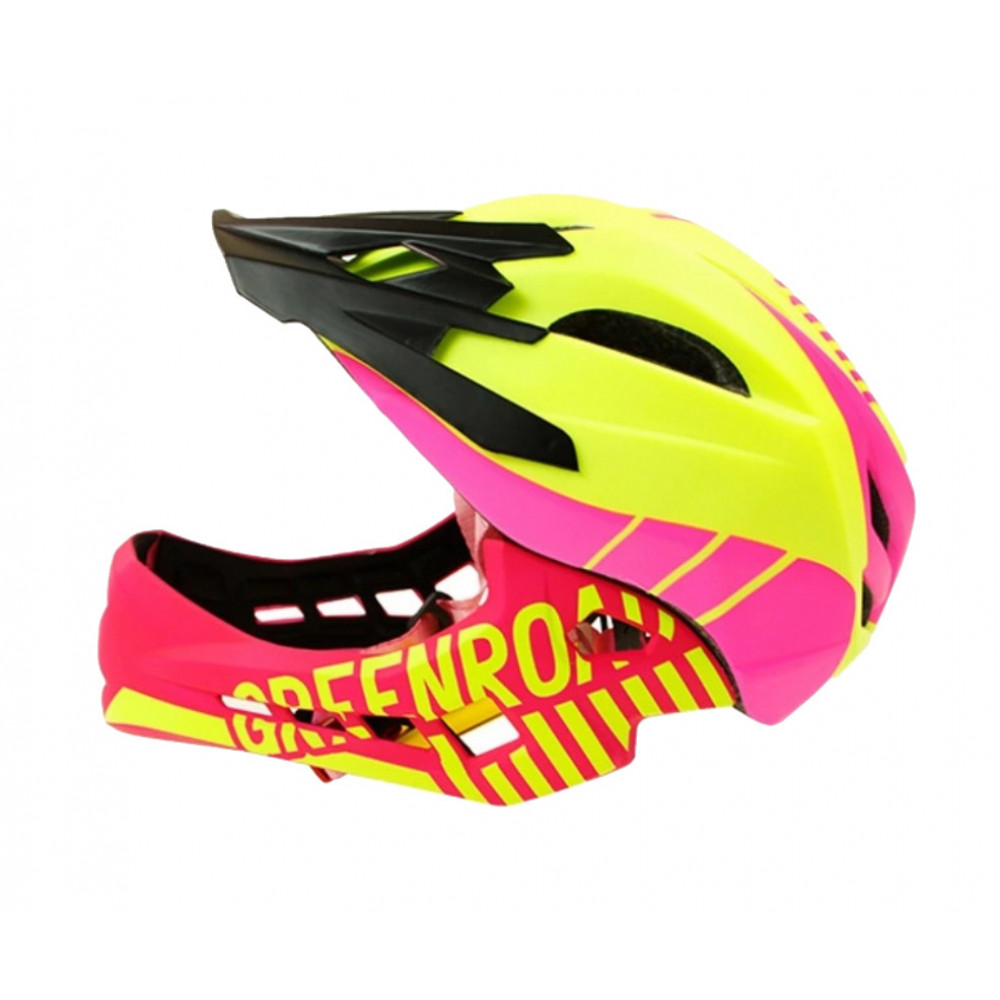 Шлем велосипедный детский GREENROAD (розовый-салатовый)