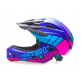 Шлем велосипедный детский GREENROAD (фиолетовый-голубой-розовый)