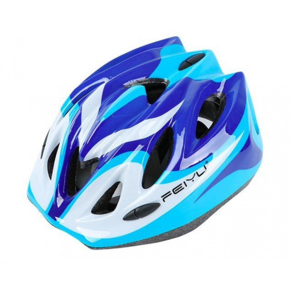 Шлем велосипедный детский FIAOS 007 (синий-голубой-белый)