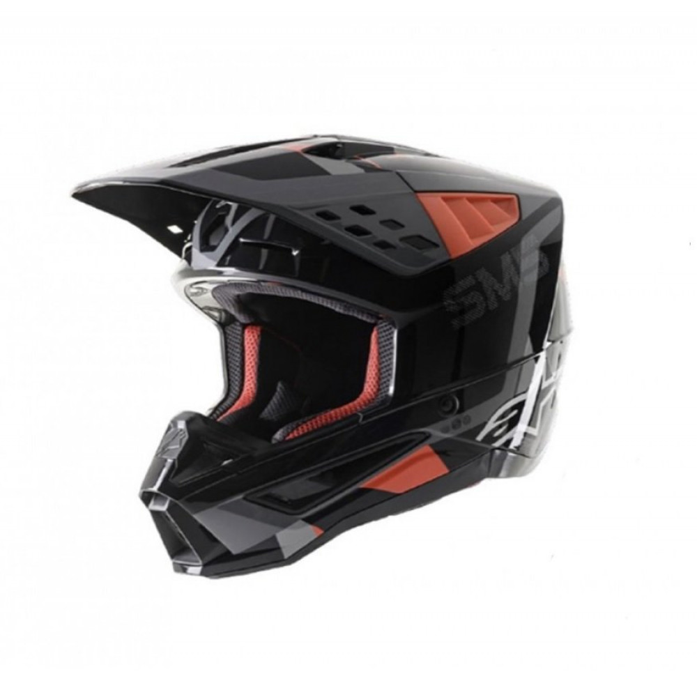 Шлем для мотокросса ALPINESTARS SM5 (черно-оранжевый)