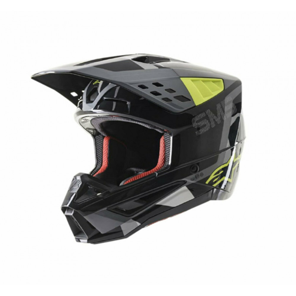 Шлем для мотокросса ALPINESTARS SM5 (черно-желтый)