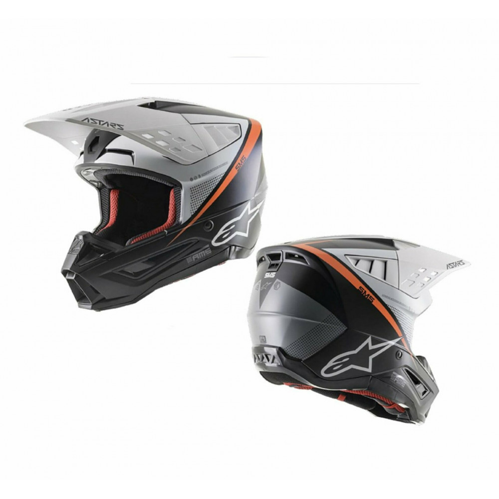 Шлем для мотокросса ALPINESTARS SM5 (черно-серый)
