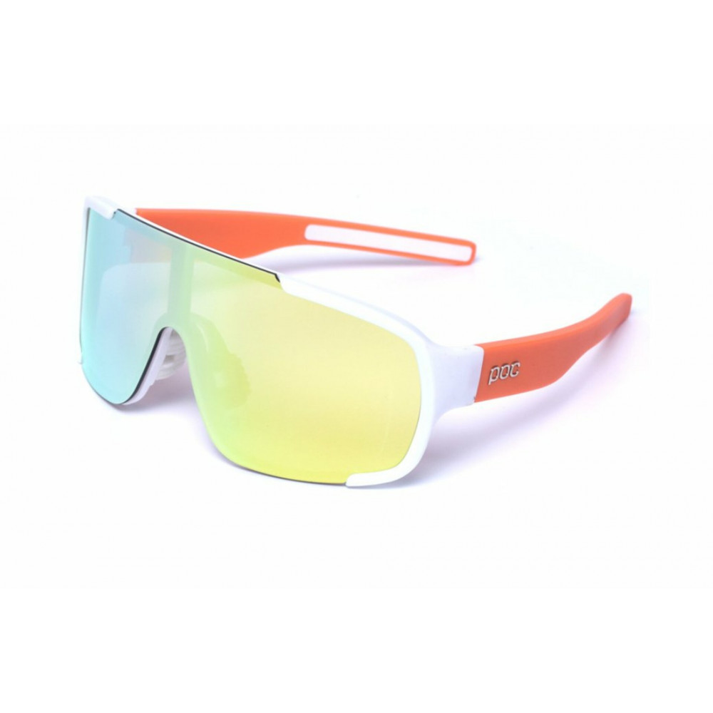 Очки для велосипеда POC ASPIRE с поляризацией (бело-оранжевая оправа)