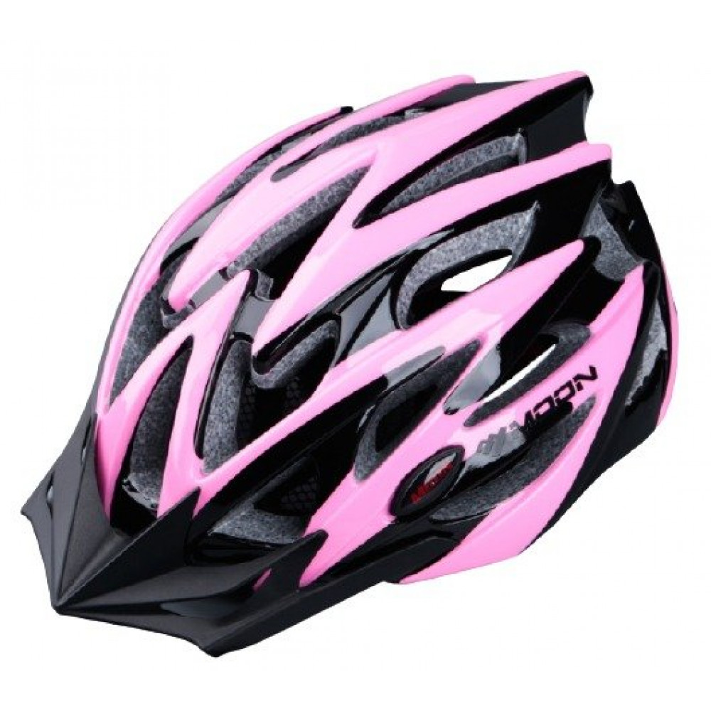Велошлем MOON MV9 (черно-розовый)