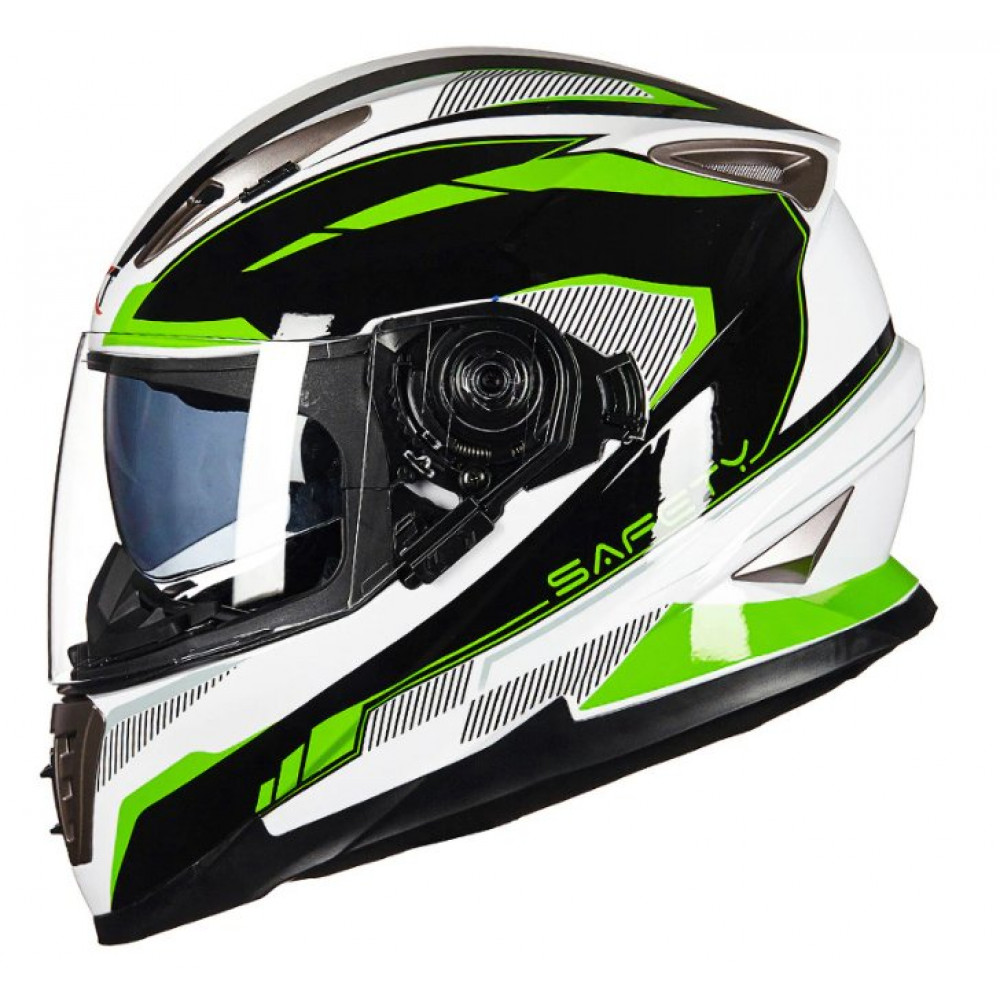 Шлем для картинга мужской GXT H999 (черный-зеленый-белый) - купить по ...