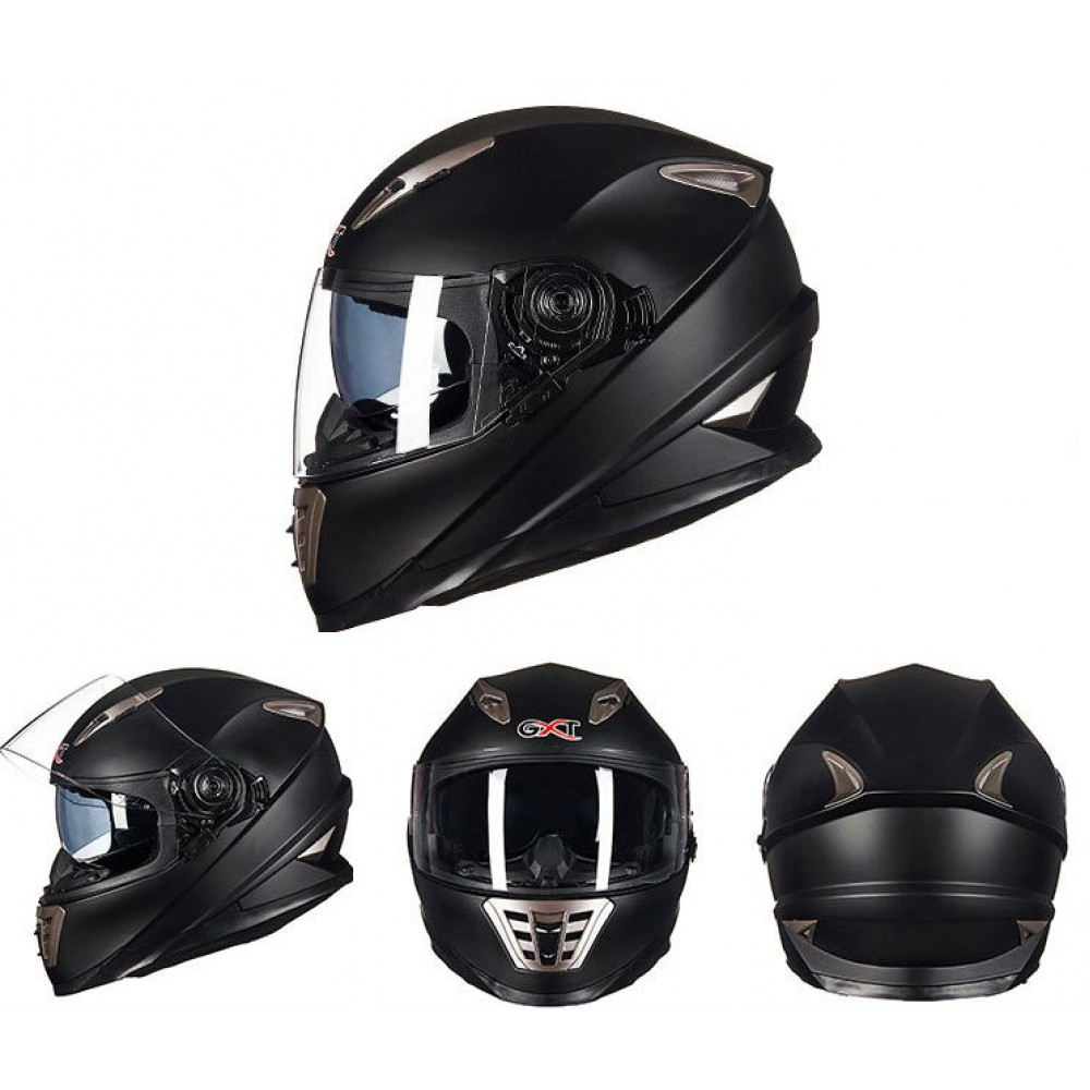Шлем для картинга мужской GXT H999 (черный-матовый)