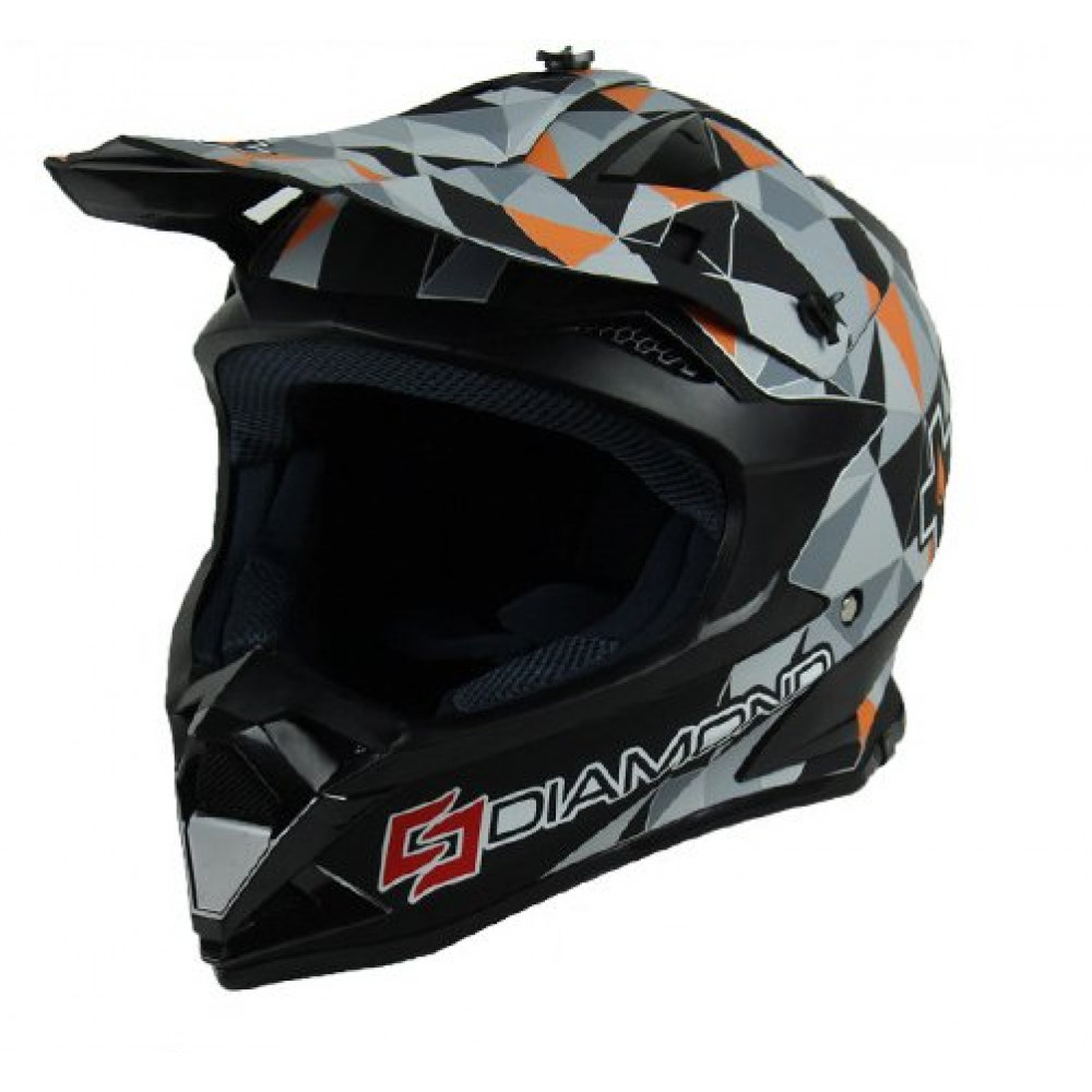 Шлем для мотокросса WLT (серо-черный)
