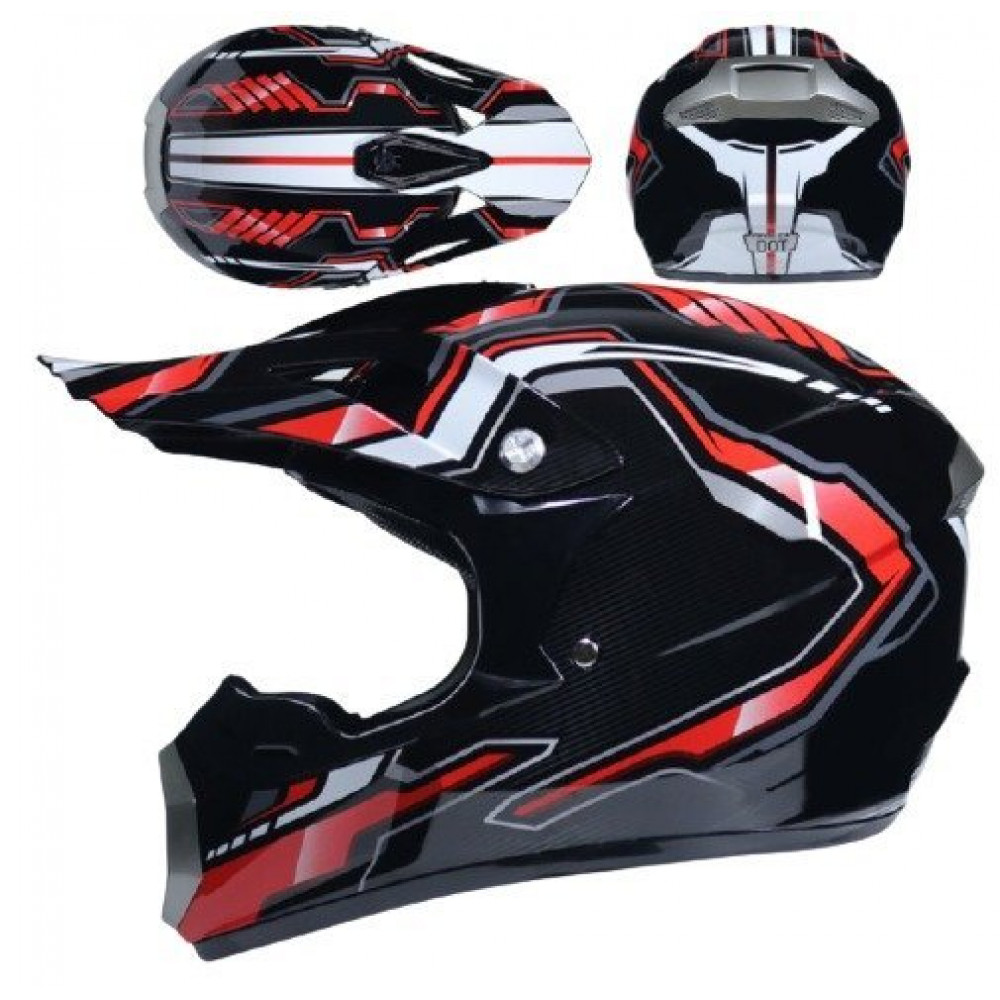 Шлем для квадроцикла KTM ER-42 (черный-красный-белый)