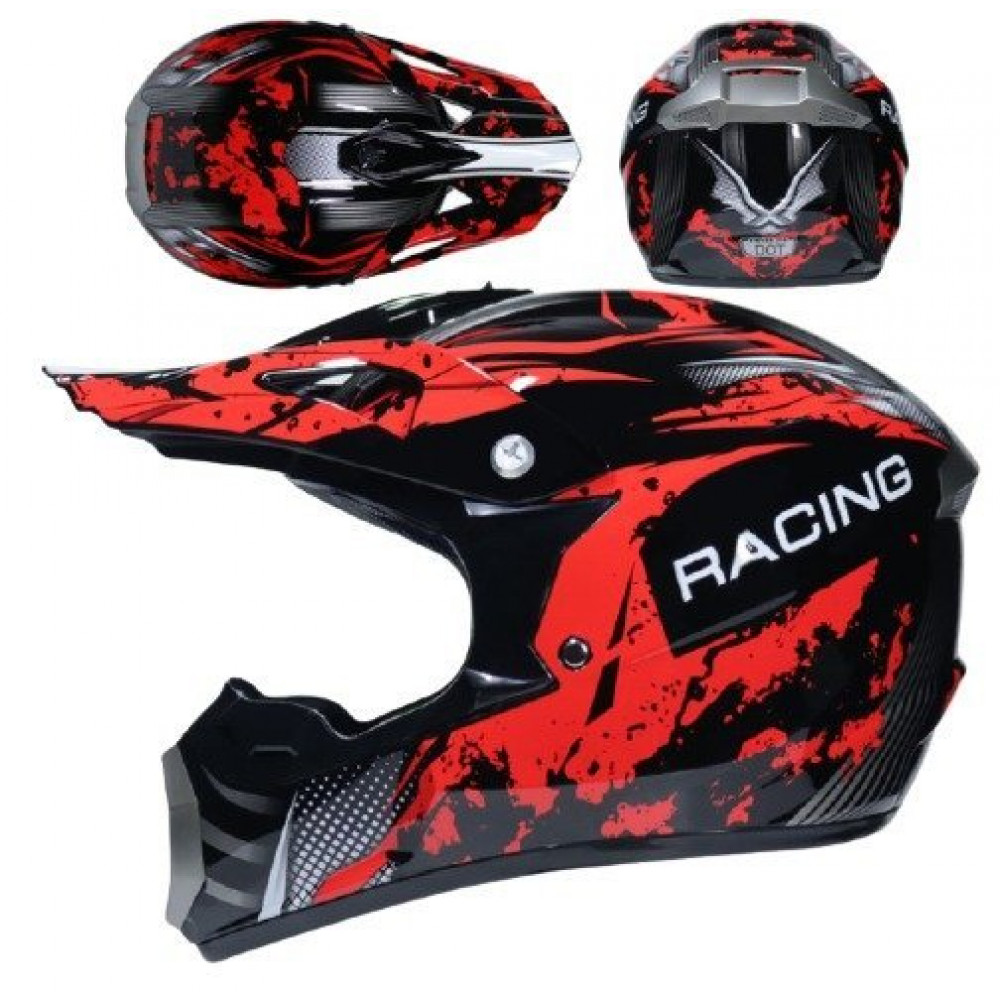 Шлем для квадроцикла KTM ER-42 (черный-красный)