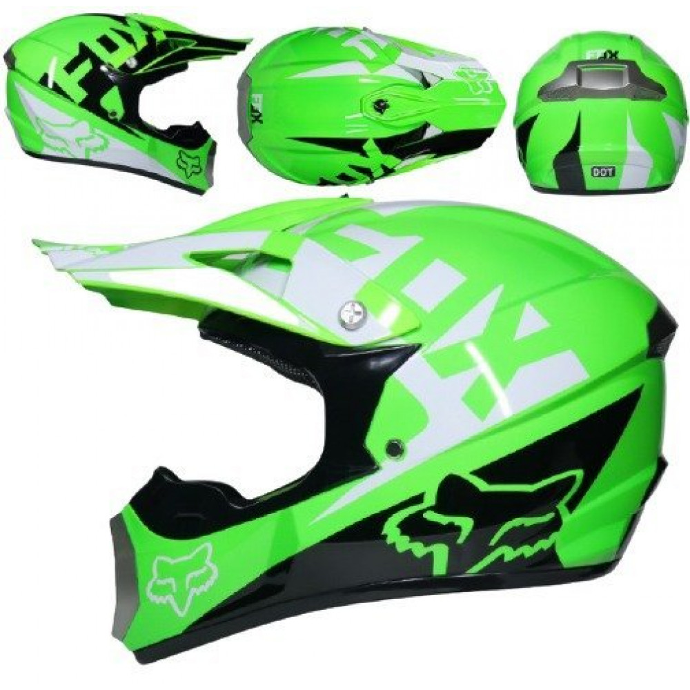 Шлем для квадроцикла KTM ER-42 (салатовый-белый)