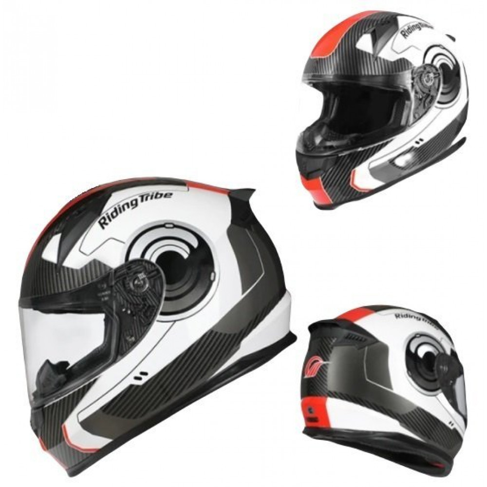 Шлем для квадроцикла RIDING TRIBE X301 (белый-черный)