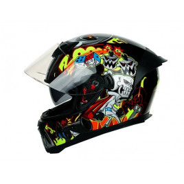 Шлем для квадроцикла JIEKAI JK300 (черный-скелет)