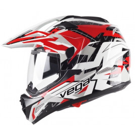 Шлем для квадроцикла VEGA SC-09 (белый-красный)