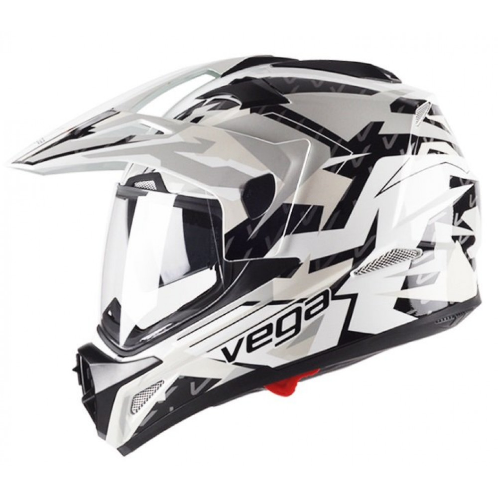 Шлем для квадроцикла VEGA SC-09 (белый-серый-черный)
