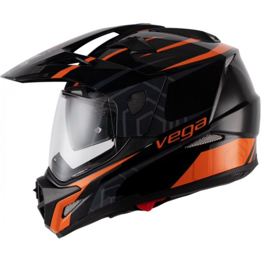 Шлем для квадроцикла VEGA SC-09 (черный-оранжевый)