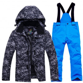 Детский горнолыжный костюм ARCTIC QUEEN D83 (черный-синий)