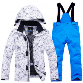 Детский горнолыжный костюм ARCTIC QUEEN D83 (белый-синий)