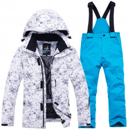 Детский горнолыжный костюм ARCTIC QUEEN D83 (белый-голубой)