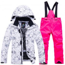 Детский горнолыжный костюм ARCTIC QUEEN D83 (белый-розовый)
