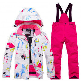 Детский горнолыжный костюм ARCTIC QUEEN D83 (разноцветный-малиновый)