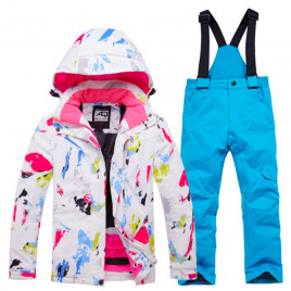 Детский горнолыжный костюм ARCTIC QUEEN D83 (разноцветный-голубой)