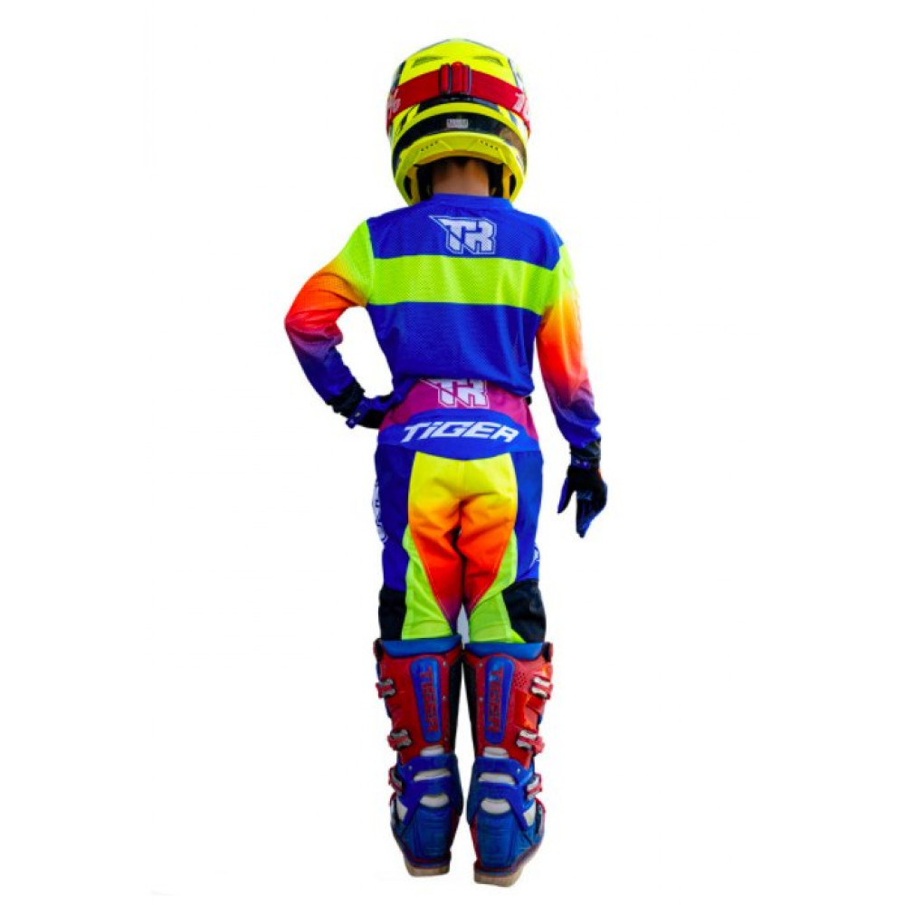 Детский костюм для мотокросса TR (красный-желтый-синий)
