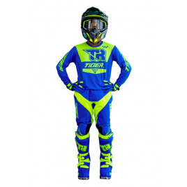 Детский костюм для мотокросса TR (синий-зеленый)