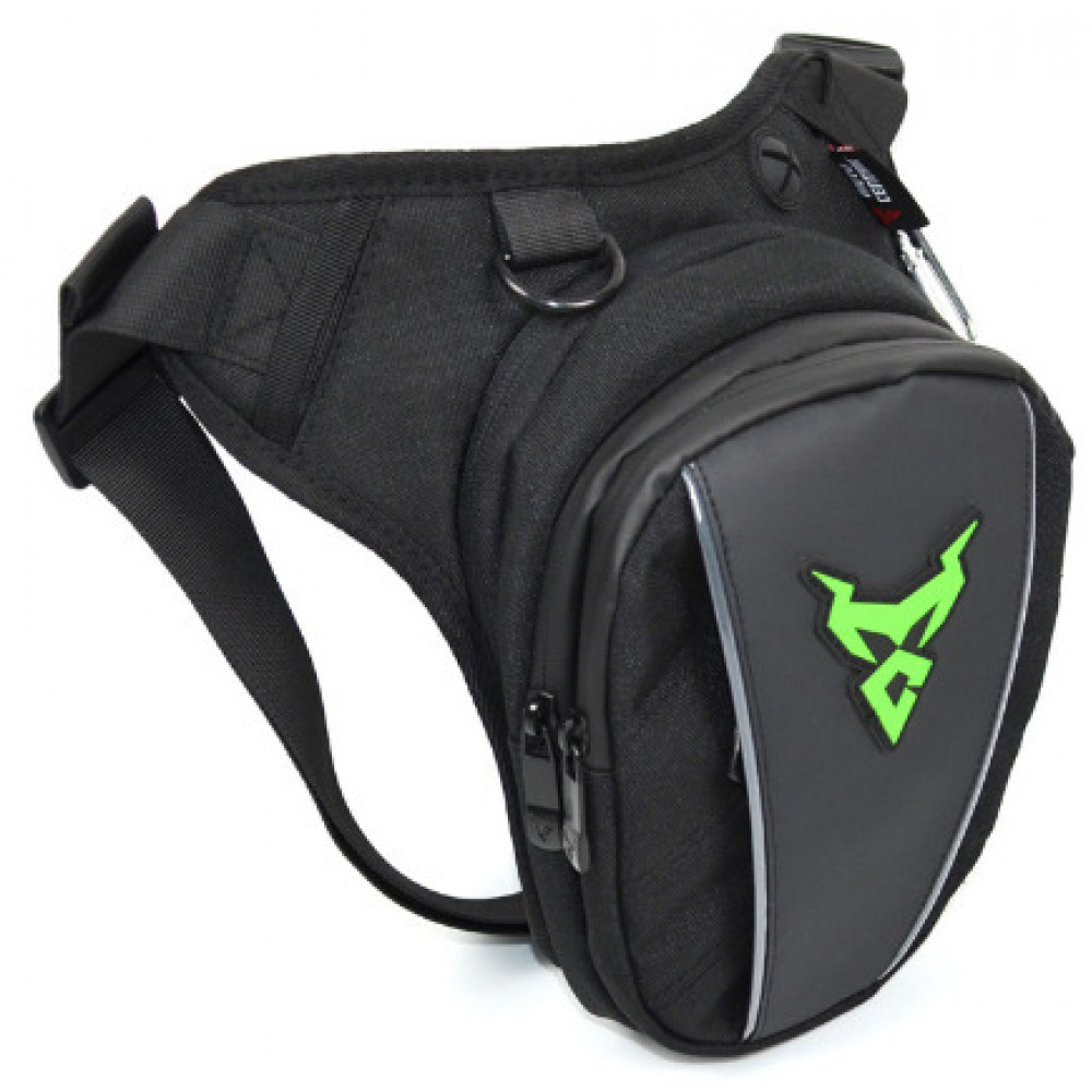 Мотосумка MOTOCENTRIC D05 на бедро (черный-зеленый) - купить по низкой ...
