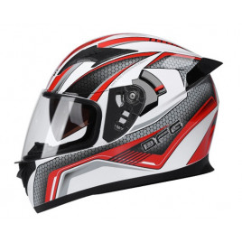 Шлем для автоспорта DFG TB6 (белый-красный)