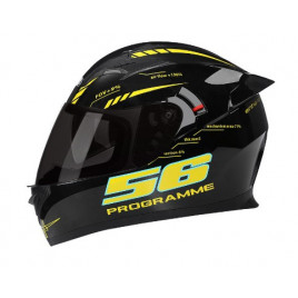 Шлем для автоспорта DFG TB6 черный визор (черный-желтый)