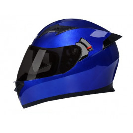 Шлем для автоспорта DFG TB6 черный визор (синий)