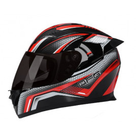 Шлем для автоспорта DFG TB6 черный визор (черный-красный)