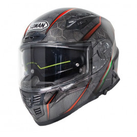 Шлем для мотоцикла SOMAN SM-X7 (серый-красный)