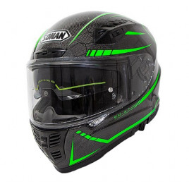 Шлем для мотоцикла SOMAN SM-X7 (черный-зеленый)