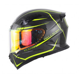 Шлем для мотоцикла SOMAN SM-X7 REVO (черный-желтый)