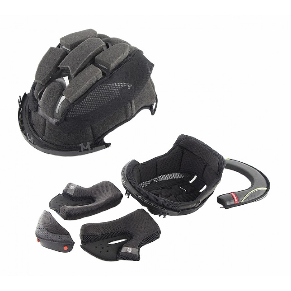 Шлем для мотоцикла SOMAN SM-X7 с черным визором (черный-оранжевый)