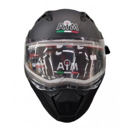 Шлем для снегохода AIM JK906 с подогревом (черный матовый)