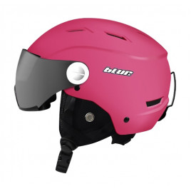 Шлем для сноуборда BLUR V-021 с серым визором (розовый)