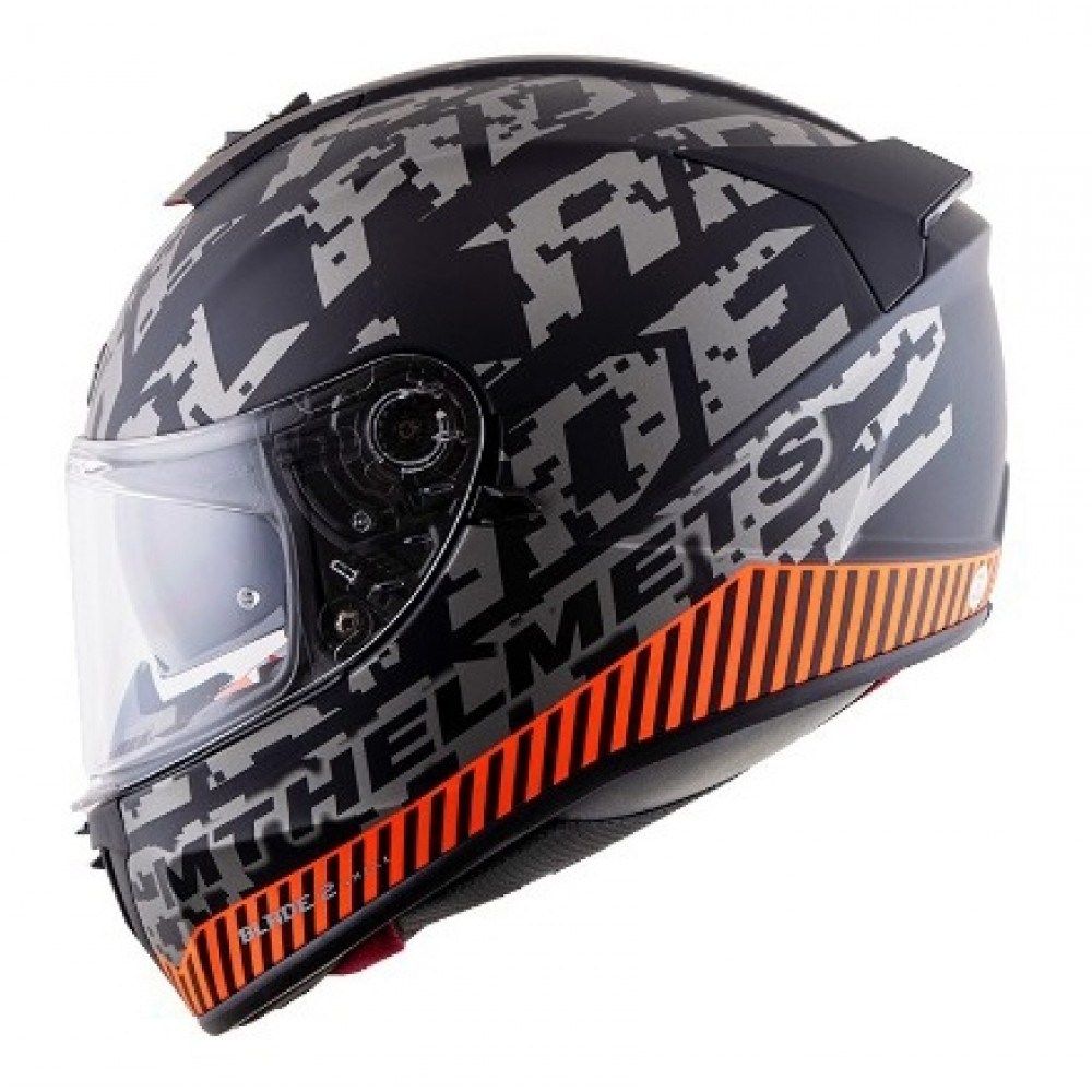 Шлем для квадроцикла MT BLADE 2 (черный-серый-оранжевый)
