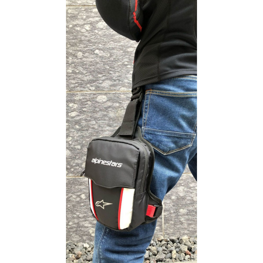 Мотосумка ALPINESTARS ACCESS THIGH на бедро (черный-белый-красный ...