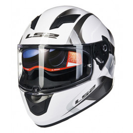 Шлем для мотоцикла LS2 FF320 (белый-серый)