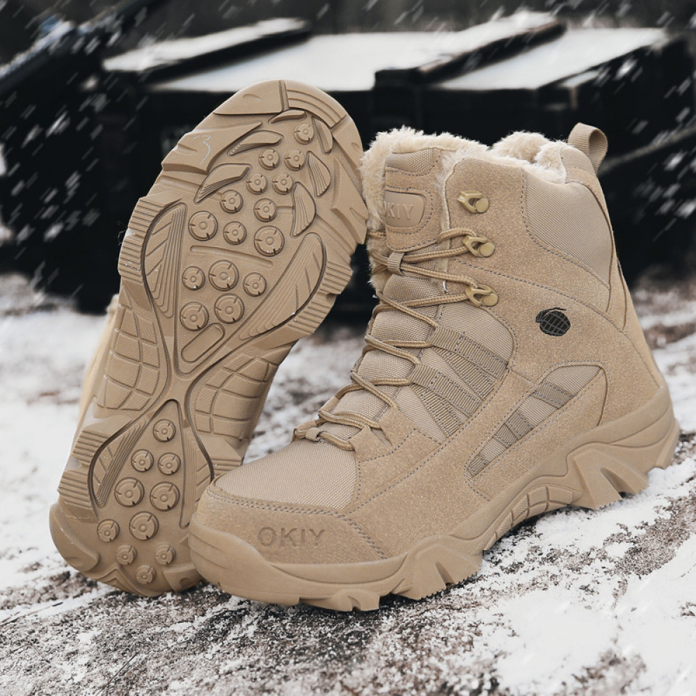 ERICAT Beige High-top Hiking Shoes Big Size Women Waterproof Hiking Boots  Men Combat Non-slip Wear-resistant Tactical Mountaineering Military Boots:  Amazon.co.uk: Fashion